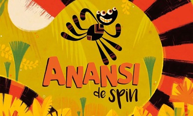 Vanaf2 Festivals Prentenboekjesfestival, 'Anansi De Spin' (Iven Cudogham) RGB 300 Dpi 1600X1065